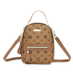 Geometric Graphic Hand Backpack Women's Zipper Top Handle Purse