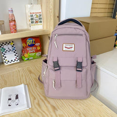 Large Capacity Flap Backpack School Bag for Students