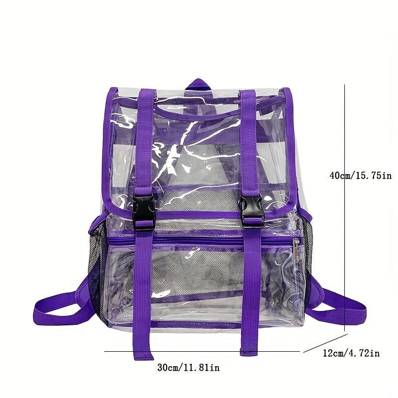 Clear PVC Backpack Waterproof Heavy Duty Daypack Large Bag