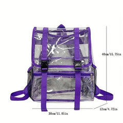 Clear PVC Backpack Waterproof Heavy Duty Daypack Large Bag