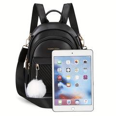 Mini Chevron Backpack Purse PU Leather Shoulder Bag