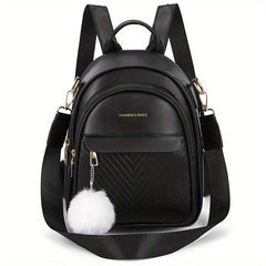 Mini Chevron Backpack Purse PU Leather Shoulder Bag