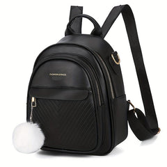 Mini Chevron Backpack Purse PU Leather Shoulder Bag