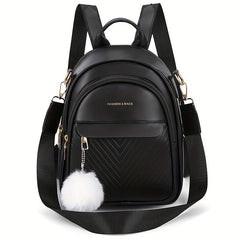 Mini Chevron Backpack Purse PU Leather Shoulder Bag