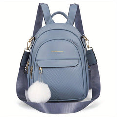Mini Chevron Backpack Purse PU Leather Shoulder Bag