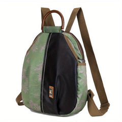 Vintage Flower Pattern Backpack Functional Travel Schoolbag Women