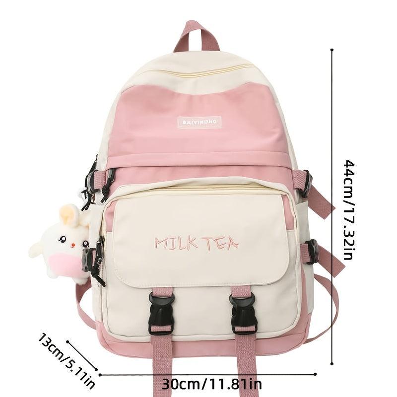 Nylon Front Flap Pockets Backpack for Work & School
