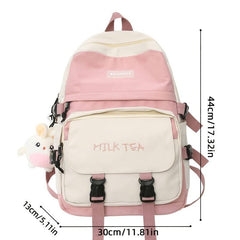 Nylon Front Flap Pockets Backpack for Work & School