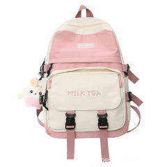 Nylon Front Flap Pockets Backpack for Work & School