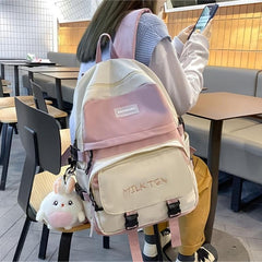 Nylon Front Flap Pockets Backpack for Work & School