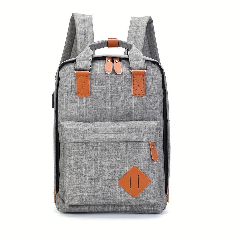 3 Pcs Casual Bag Sets Solid Backpack With Crossbody Bag & Clutch Wallet