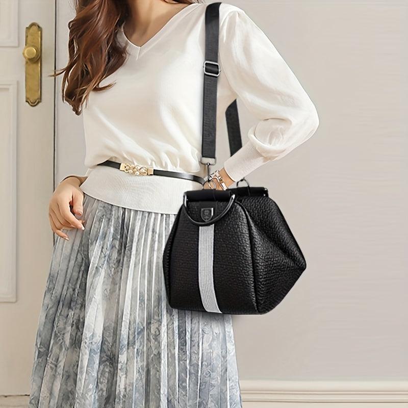 Mini Rhinestone Small Backpack Foldable Shoulder Bag