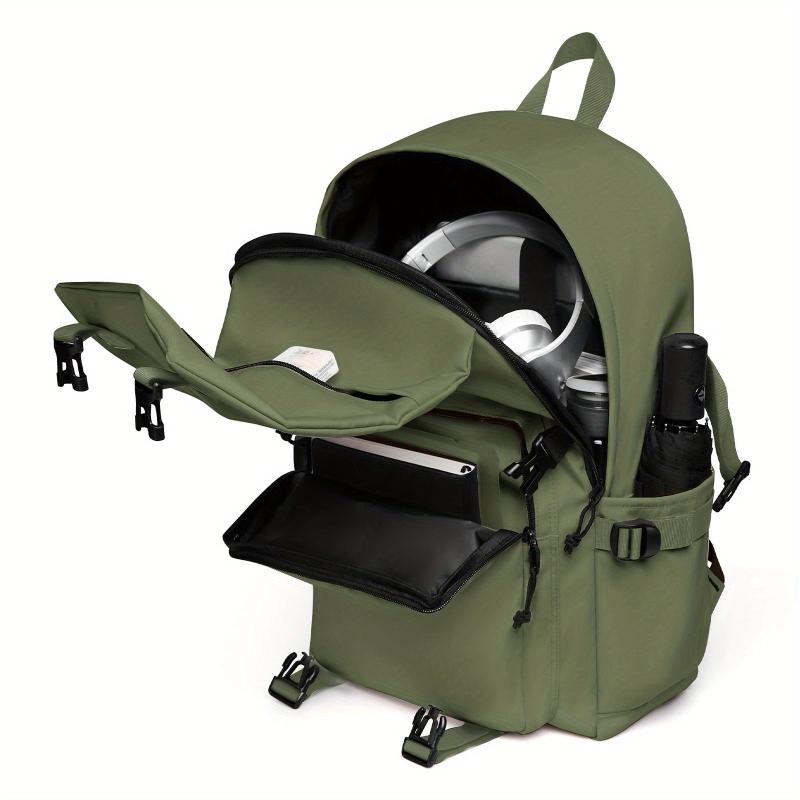 Large Capacity Minimalist Backpack Solid Preppy School Daypack