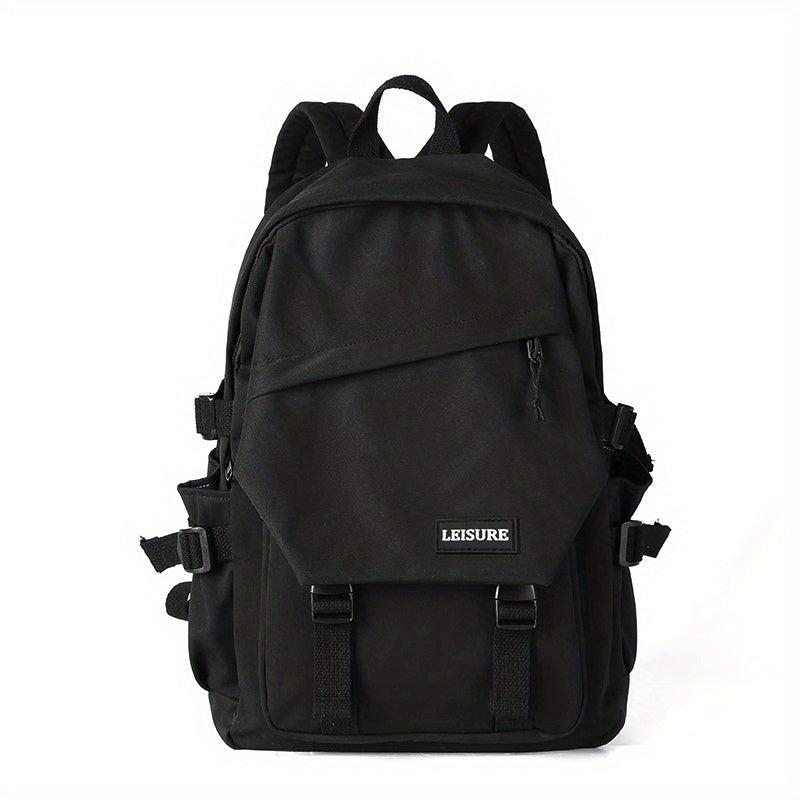 Large Capacity Minimalist Backpack Solid Preppy School Daypack