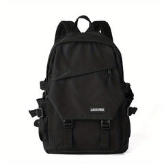 Large Capacity Minimalist Backpack Solid Preppy School Daypack