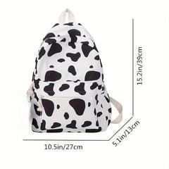 Cow Pattern Backpack Storage Rucksack School Daypack