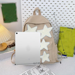 Star Pattern Large Capacity Backpack Casual Nylon Laptop Bag Women's
