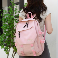 Large Capacity Nylon Waterproof Backpack Lightweight School Travel Bag