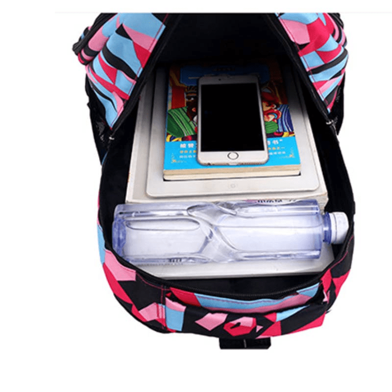Large Capacity Preppy Backpack Durable Lightweight School Travel Bag