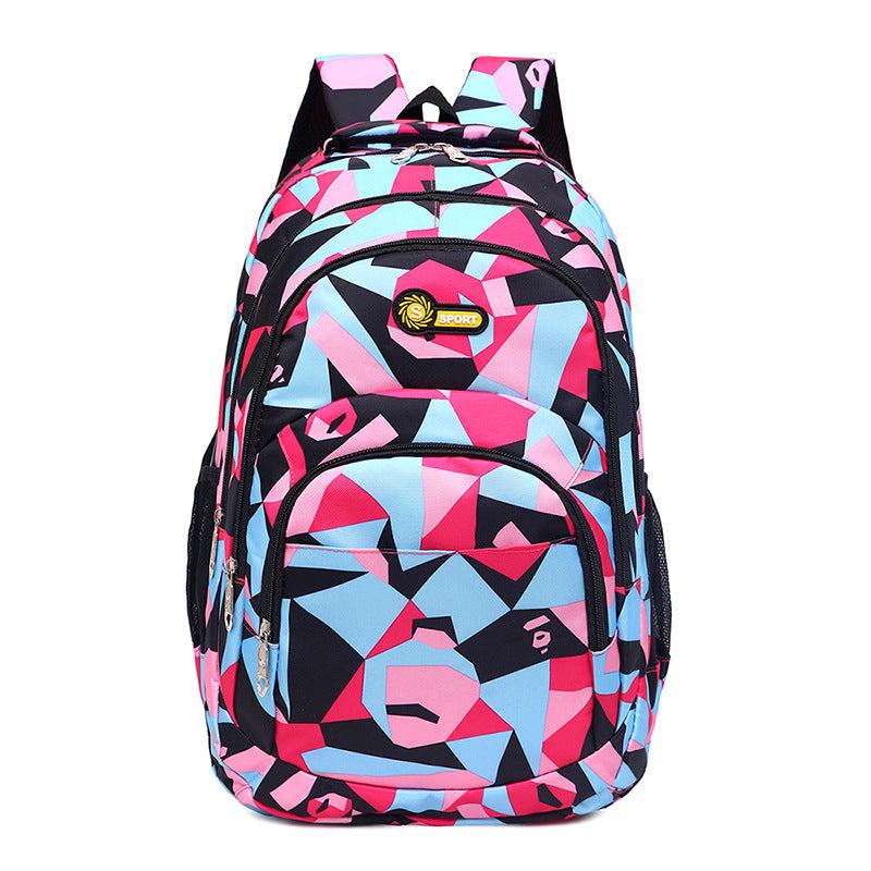 Large Capacity Preppy Backpack Durable Lightweight School Travel Bag