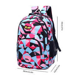 Large Capacity Preppy Backpack Durable Lightweight School Travel Bag