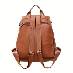 Vintage Solid Backpack All Match Travel Rucksack