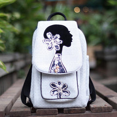Fabric Women's Backpack Linen Retro Backpack