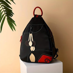 Ethnic Style Sling Backpack Flower Chest Purses For Women