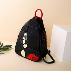 Ethnic Style Sling Backpack Flower Chest Purses For Women