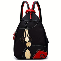 Ethnic Style Sling Backpack Flower Chest Purses For Women