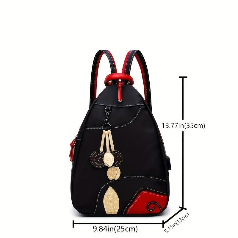Ethnic Style Sling Backpack Flower Chest Purses For Women