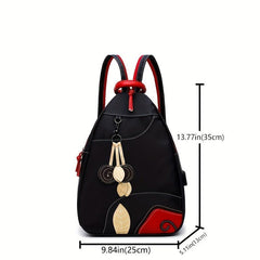 Ethnic Style Sling Backpack Flower Chest Purses For Women