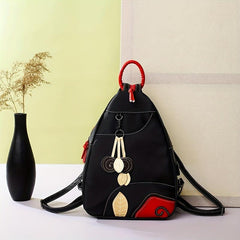 Ethnic Style Sling Backpack Flower Chest Purses For Women