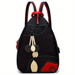 Ethnic Style Sling Backpack Flower Chest Purses For Women