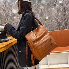 Vintage Convertible Backpack Purse Anti Theft Zipper Daypack Women's Two Way