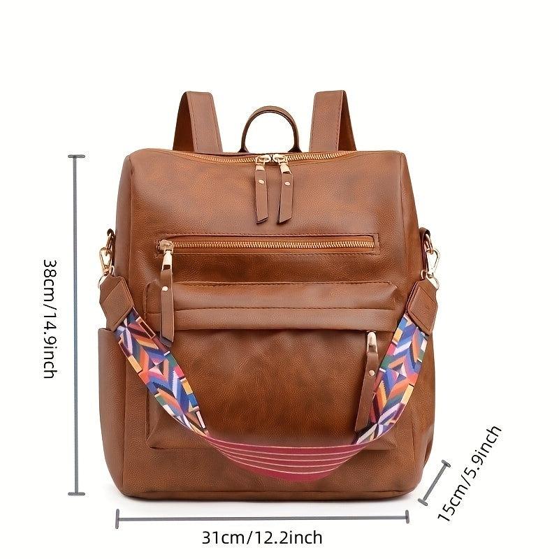 Vintage Convertible Backpack Purse Anti Theft Zipper Daypack Women's Two Way