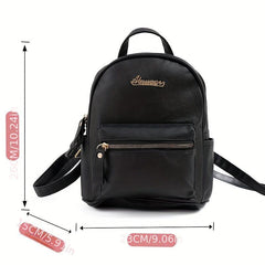 Classic Minimalist Zipper Backpack All Match Travel Daypack