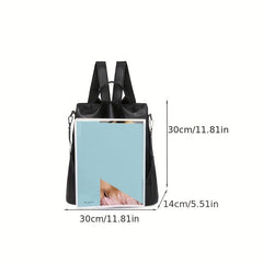 Embossed Letter Backpack for Women Casual Travel Rucksack