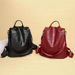 Embossed Letter Backpack for Women Casual Travel Rucksack