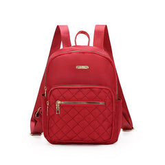 Argyle Pattern Small Backpack Women's Zipper Backpack