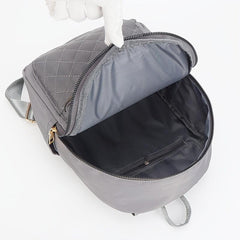 Argyle Pattern Small Backpack Women's Zipper Backpack