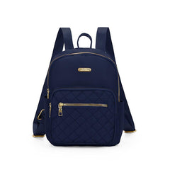 Argyle Pattern Small Backpack Women's Zipper Backpack
