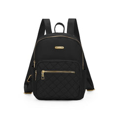 Argyle Pattern Small Backpack Women's Zipper Backpack