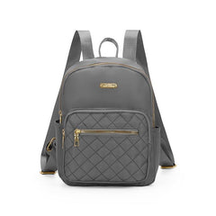 Argyle Pattern Small Backpack Women's Zipper Backpack