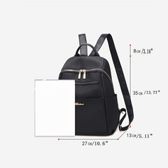 Letter Decor Functional Backpack Waterproof Laptop Bag