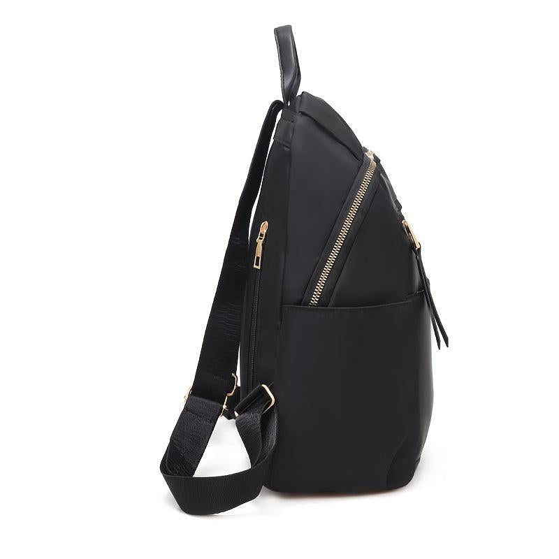 Letter Decor Functional Backpack Waterproof Laptop Bag