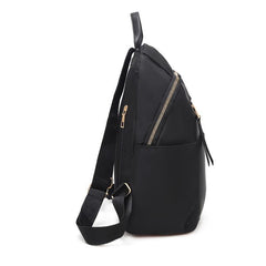 Letter Decor Functional Backpack Waterproof Laptop Bag