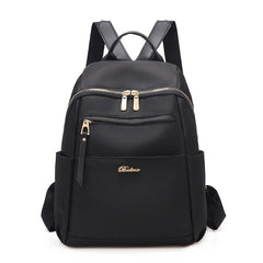 Letter Decor Functional Backpack Waterproof Laptop Bag