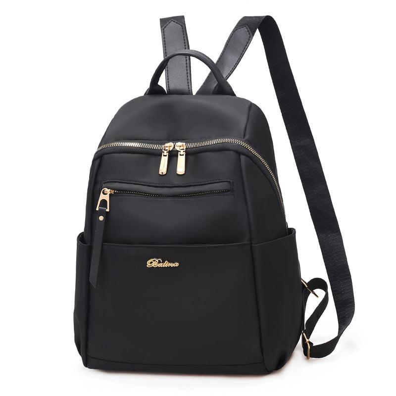 Letter Decor Functional Backpack Waterproof Laptop Bag
