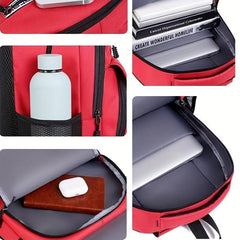 Large Capacity Preppy Backpack Nylon Waterproof Lightweight Laptop Daypack